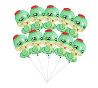 Toddmomy 10pcs Green Snake Foil Balloons Zodiac Animal Decorations for Chinese Year Birthday Shower Party Plastic Festive Holiday Supplies