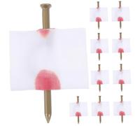 Toddmomy 10pcs Halloween Prank Tool Fake Blood Nail Through Finger Prop for April Fools Day Fun Terrifying Trick for Parties and Cosplay