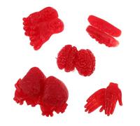 Toddmomy 10pcs Halloween Realistic Fake Organs with Severed Hands Feet Brain Heart Props Reusable Tpr Soft Rubber Scary Decorations for Haunted House Party Festival