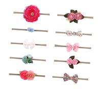 Toddmomy 10pcs Headband Set Hair Accessories for Boy Girl for Showers Birthday Parties Family Photos Durable Easy to Wear Assorted Designs