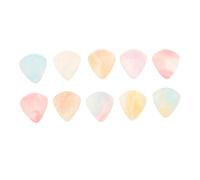 Toddmomy 10pcs Heart-shaped Guitar Picks for Electric Acoustic Bass Instruments Gradient Resin Plectrums for Beginners and Romantics