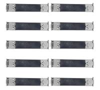 Toddmomy 10pcs Internal Metal Purse Flex Frame with Spring Clips for Handbag Hinges, Iron Material, One Side Fixed with Bolt, for Sewing Craft and DIY Clasp Bag Making