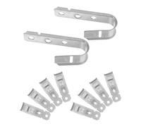 Toddmomy 10pcs J Shaped Iron Cable Hooks for Structured Cabling and Network Wires, Easy Installation with Heavy Duty Support, for Wall Installations and Machine Rooms, Silver, Size