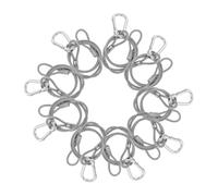 Toddmomy 10pcs Load Duty Safety Cable for Stage Moving Head Light Thick Stainless Steel Rope Durable and Practical Protective Cable for Lamps Strong Capacity for Stage Lighting Setup