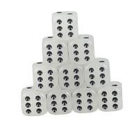 Toddmomy 10pcs Luminous Dice for Party Games Glow the Dark Black Sided Dice for Indoor Outdoor Table Games and Math Activities