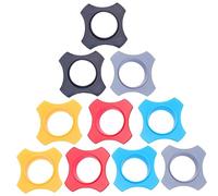 Toddmomy 10pcs Microphone Anti Roll Rings and Anti Drop Rubber Protection Sleeves for Wireless Handheld Mics, Shockproof Grip Covers in Orange, Navy, Black, Grey, Red for Office Training