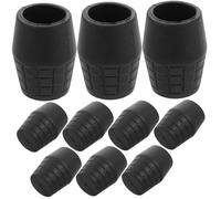 Toddmomy 10pcs Microphone Stand Foot Pads Rubber Protector Caps for Instruments Noise Reduction Design for Studios Live Streaming Black