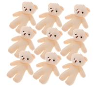 Toddmomy 10pcs Mini Bear Plush Brooches DIY Clothing Accessories Soft Stuffed Tiny Dolls for Craft Projects Hats Bags Decoration Lightweight and