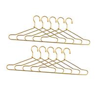 Toddmomy 10pcs Mini Doll Hangers Small Iron Metal Lovely Golden Doll Clothes Organiser Strong Flexible Not Easy to Break