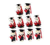 Toddmomy 10Pcs Mini Graduation Bear Bouquet Kit Adorable DIY Flower Decoration with Male Female Bears for Creative Graduation Celebrations