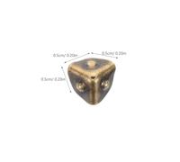 Toddmomy 10pcs Miniature Metal Suitcase Corner Wraps with Triangular Antique Brass Finish, Dollhouse Suitcase Accessories for DIY Crafts and Doll Decoration