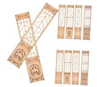 Toddmomy 10pcs Miniature Screens for Dollhouses Vintage Chinese Style Room Dividers Dollhouse Accessories for Crafting and Scene Decoration