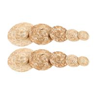 Toddmomy 10pcs Miniature Straw Hats for Dollhouse Crafts Natural Woven Small Farmer Caps in Lightweight Tiny Straw Accessories for DIY Rustic and Vintage Projects