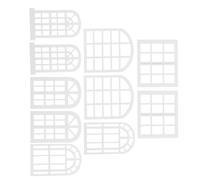 Toddmomy 10pcs Miniature Wooden Dollhouse Window Frames Set Square Tiny Window Models for Diy Furniture Accessories for Dollhouse Decoration and Mini Furniture Display