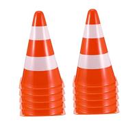 Toddmomy 10pcs Orange Plastic Sports Training Cones for Soccer Football Skating Practice Agility Field Markers for Indoor Outdoor Games and Road Safety