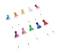 Toddmomy 10pcs Pet Birthday Hats with Adjustable Headbands Glitter Pom Poms Comfortable Fit for Cats Dogs Puppies Kittens and Rabbits Party Supplies