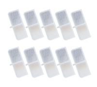 Toddmomy 10pcs Pet Water Fountain Filter Element with Activated Carbon and Resin, Reusable Cat Fountain Filters for Intensive Filtration Performance and Universal Model Support, Suitable