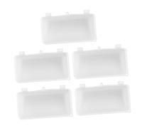 Toddmomy 10pcs Pigeon Food Troughs Thickened Feeding Boxes for Birds Easy to Clean Practical Cage Accessories for Pigeons and Parrots White