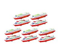 Toddmomy 10Pcs Pull Back Steamship Plastic Cruise Ships for Lightweight and Easy to Carry for Home Travel Enhances Creativity and Hand Eye Coordination