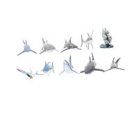 Toddmomy 10Pcs Realistic Deep-sea Fish Miniature Animal Models Educational Playset for Interaction Portable Lightweight