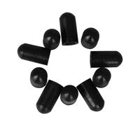 Toddmomy 10pcs Silicone Drum Stick Silent Tips Drumstick Practice Tip Protectors Cover Mute Function Black for Drum Kit Accessories