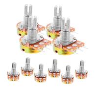 Toddmomy 10pcs Single Turn Potentiometer Variable Resistors for Electric Guitar Volume Control and Audio Taper Applications Shaft Resistors for DIY Electronic Projects