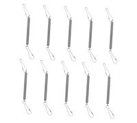 Toddmomy 10pcs Stainless Steel Spring Hooks Heavy Duty Fastener for Rabbit Water Bottles Small Animal Cage Attachment Secure Clip for Hamster Guinea Pig Birdcage