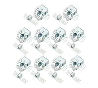 Toddmomy 10PCS Steel Door Buckle Cabinet Touch Latch with Spring Ball Adjustable Door Lock for Wardrobe Filing Cabinets and Furniture Silver Finish