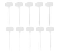 Toddmomy 10pcs Tall Plant Labels, Waterproof Plastic Garden Markers for Outdoor Vegetables, Large Reusable T-Type Tags for Potted Herbs Flower Seedlings, Durable Nursery Stakes Set,50cm