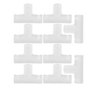 Toddmomy 10pcs Three-Way Pp Plastic Connector for Foldable Bathtub Frame, 20mm Diameter T- Fitting for Bath Bucket Enclosure and Repair Accessories