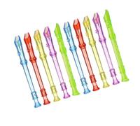 Toddmomy 10pcs Translucent Candy-colored Beginner Recorder Flutes for Lightweight Soprano Instruments Portable Music Flute for School and Early Education