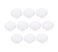 Toddmomy 10pcs White Ceramic Round Knobs Small Dresser Pulls Single Handles for Cabinets Wardrobes and Classic Elegant Design Easy Grip Home Furniture Accessories