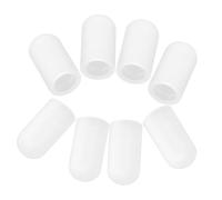 Toddmomy 10pcs White Silicone Drumstick Mute Tips Drum Practice Caps Drumstick Ends Protective Covers for Drumming Accessories