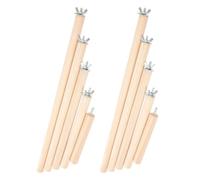Toddmomy 10pcs Wooden Bird Perches for Small Birds with Secure Installation Versatile Cage Fit for Lovebirds and Parakeets Indoors Portable Grinding Claw Sticks