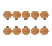 Toddmomy 10pcs Wooden File Handles with Metal Collar, Replacement Carpenter Tool Grips for Hand-Operated Files, Suitable for Woodworking and Metal Repairs