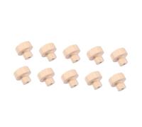Toddmomy 10Pcs Wooden Round Head Drawer Knobs Modern Style Cabinet Pull Handles for Furniture Classic Elegant Design Rubberwood Material for Kitchen Bedroom Wardrobe Replacement