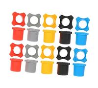 Toddmomy 10sets Microphone Protection Ring Shockproof Rubber Covers for Handheld Microphones Anti-slip Sleeves in Gray Orange Black and Red Ktv Parties Stage Performances and Interviews