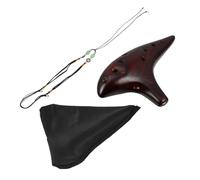 Toddmomy 12 Hole Alto Ocarina for Beginners and Professional Performers in Ceramic, Brown, Easy to Learn Folk Wind Instrument Simple Design Music Instrument