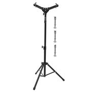 Toddmomy 12-inch Foldable Snare Drum Stand Adjustable Alloy Dumb Drum Rack Black Silent Holder for Indoor Practice and Performance