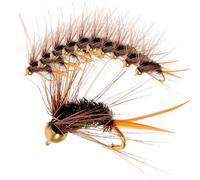 Toddmomy 12pcs Bionic Simulation Fly Lure Hooks with Copper Heads Barbed Lightweight Floating Design for Lakes and Trout Fishing Outdoor Freshwater and Saltwater Accessories
