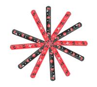 Toddmomy 12pcs Boys and Girls Slap Bracelet Ninja Snap Bands for Halloween Parties Boys Girls Wristband Toys