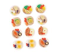 Toddmomy 12PCS DIY Craft Realistic Miniature Food Charms for Jewelry Making Hairpin Phone Case Accessories Artificial Food Models for Dollhouse Decoration and Creative Projects