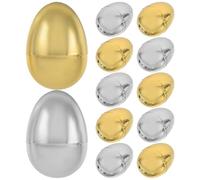 Toddmomy 12pcs Fillable Easter Hunt Eggs - Empty Wrapping Boxes - Party Favors Basket Stuffer Decorative Fillable Easter Eggs - Games Supplies 2.34x1.7in