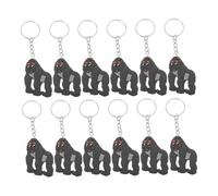 Toddmomy 12Pcs Gorilla Keychain Charms Cute Cartoon Pendant Keyring for Wild Animal Party Favors Hanging Ornaments for Bags Backpacks Birthdays and Events