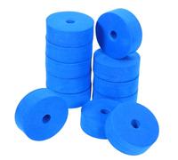 Toddmomy 12Pcs Lake Blue Felt Cymbal Washers Drum Pads for Snare Tom Cymbals Durable Soft Felt Protection Hihat and Drum Maintenance Essentials