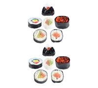 Toddmomy 12pcs Lifelike Fake Sushi Model PVC Simulated Onigiri Food Prop for Photography Restaurant Display Japanese Decor with Styles Including Fish Roe Seaweed Ham and Flavor
