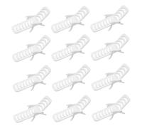 Toddmomy 12pcs Mini Beach Chair Model for Dollhouse White PVC Micro Landscape Furniture Lightweight Decorative Miniature Chairs for Seaside Scene for Fairy Garden and Home Decor