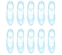 Toddmomy 12Pcs Mini Blue Acrylic Crystal High Heel Shoes Desktop Decor Delicate Doll Accessories for Home Display and Collection