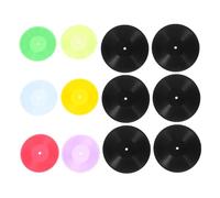 Toddmomy 12pcs Miniature Dollhouse Vinyl Records Lifelike Mini Record Decor for Doll House Furniture Accessories Collectors Tiny Music Props