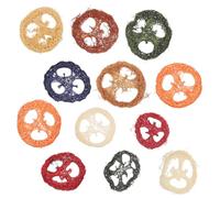 Toddmomy 12pcs Organic Loofah Chew for Small Pets Natural Safe Rabbit and Guinea Pig for Teeth Grinding Vibrant for Bunnies Hamsters Rats Large Medium Random Color